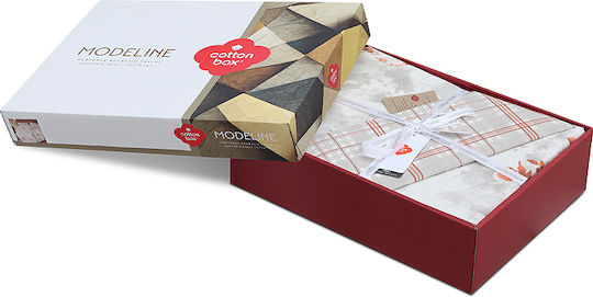 Cotton Box Комплект Плик за Завивка Памучен Двоен с 2 Калъфки 200x220 Box 4 Cinnamon