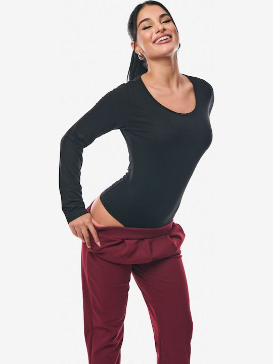 Body Pentru Femei Zâmbet Negru One Size