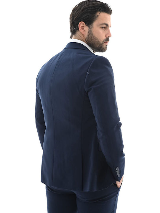 Men's Suit with Vest Blue
