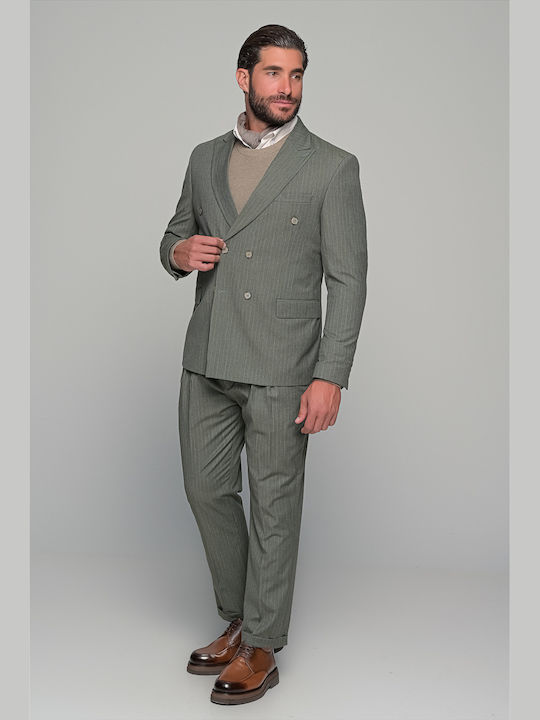 Oxford Men's Suit Slim Fit Khaki