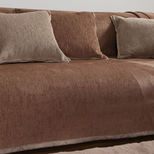 Nef-Nef Homeware New Tanger Τετραθέσιου Καναπέ Δύο 'Οψεων Π180xΜ350cm Brown/ecru