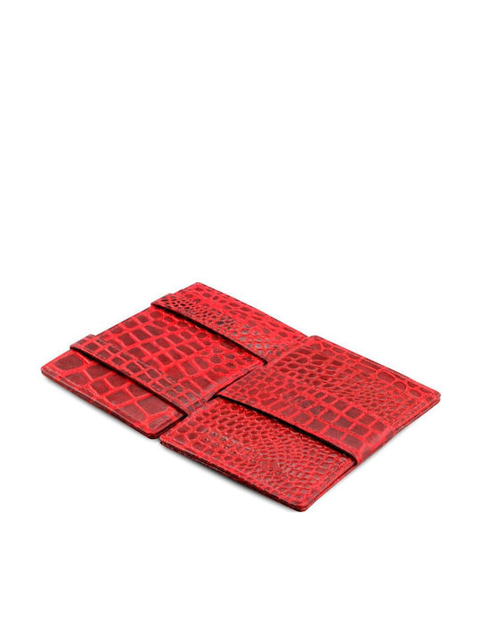 Cavare Wallet Кожен Мъжки Портфейл С RFID Червен