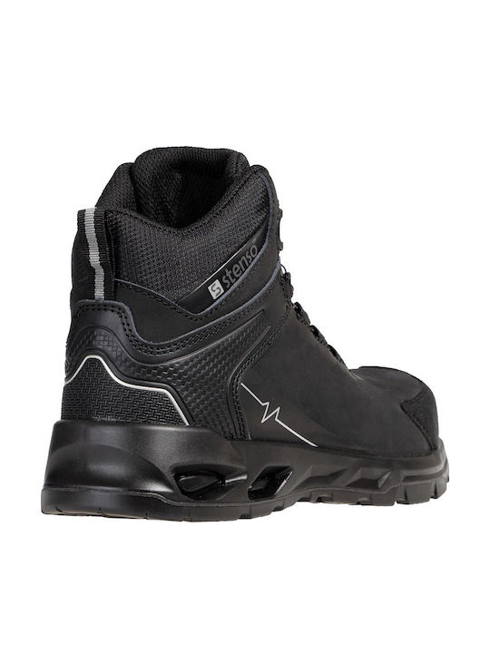 Stenso RULER MID Waterproof Work Boots Black O2 with HI SR Certification