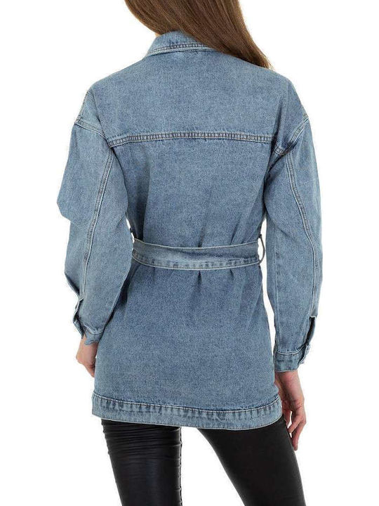 Jachetă de femei din denim Blue