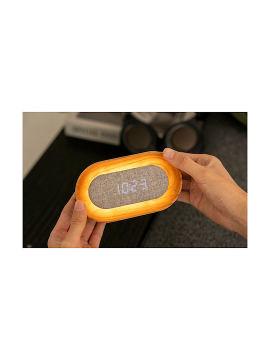 Gingko Lumos Clock Oval White Ash G07o-ah 703556206888