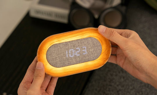 Gingko Lumos Clock Oval White Ash G07o-ah 703556206888