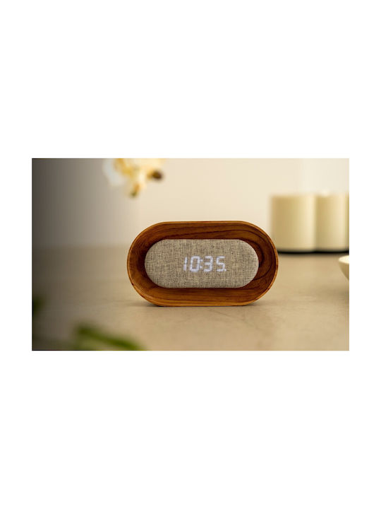 Gingko Lumos Clock Oval White Ash G07o-ah 703556206888