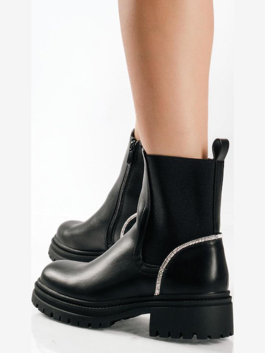 Damen Chelsea-Stiefel Schwarz
