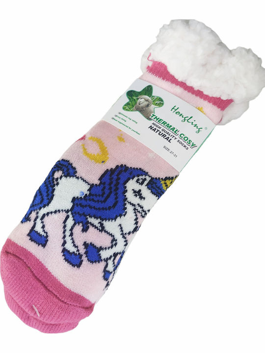 Yanoir Șosete pentru Copii Antiderapant Pink/blue