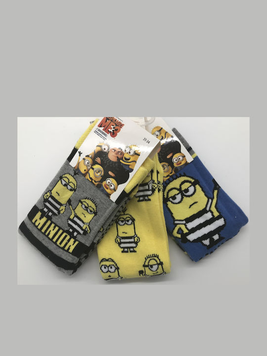 Minions Παιδικές Κάλτσες Πολύχρωμες 3 Ζευγάρια