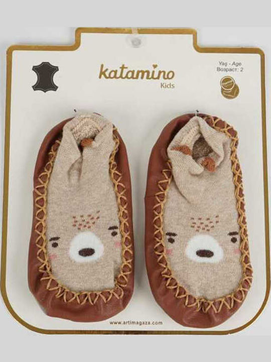 Katamino Șosete De Papuci Maro Pentru Copii K47003