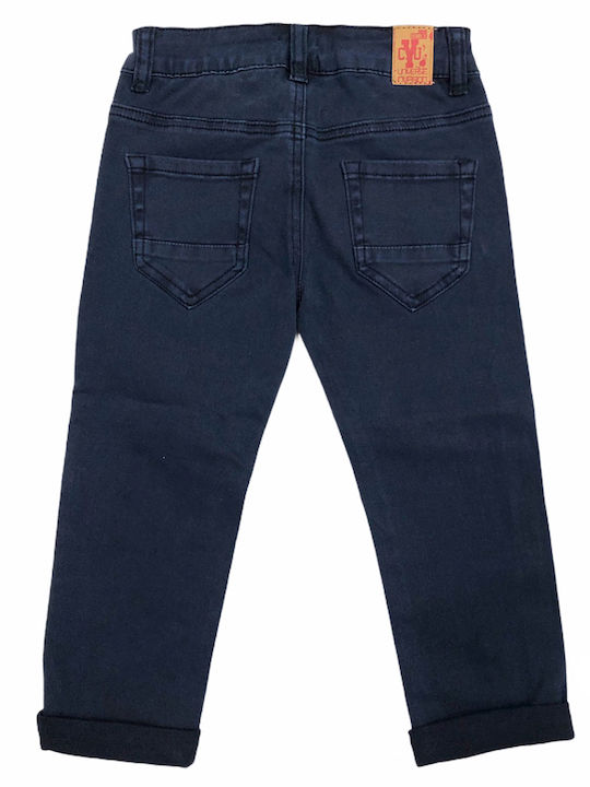 Pantaloni din Material Textil pentru Copii NAVY