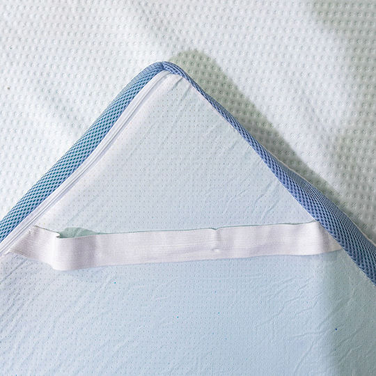 Alphab2b Ανώστρωμα Cool Gel Μονό Memory Foam με Ίνες Μπαμπού , Αποσπώμενο Κάλυμμα & Λάστιχα Εφαρμογής 90x200x4εκ.