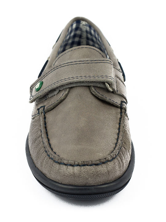 Leather Moccasins Gray
