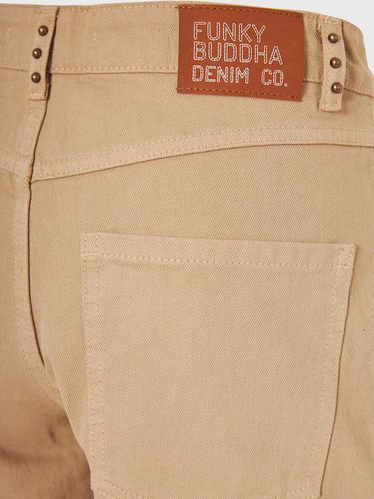 High Rise Women's Jean Pants in Regular Fit Beige