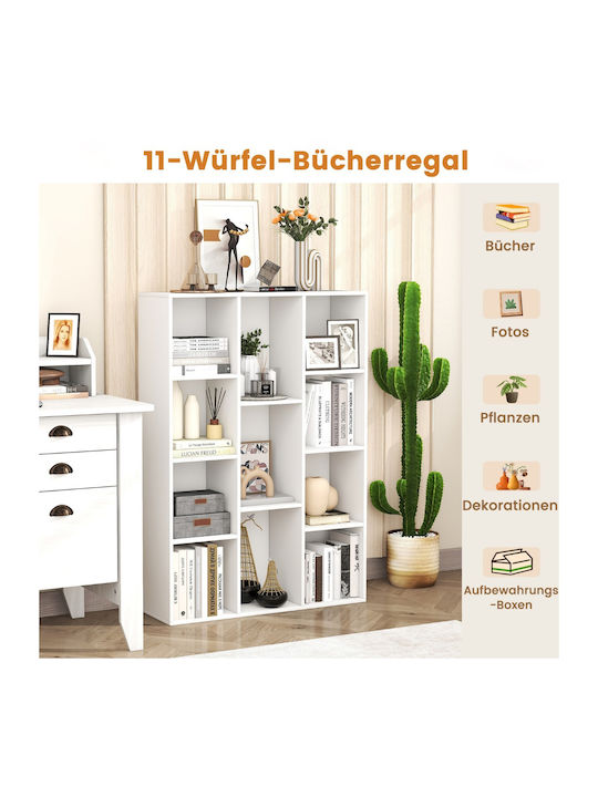 White Bookcase 74x24x106cm