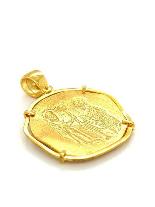Drandakis Gold Constantine Talisman Charm from 9K Gold