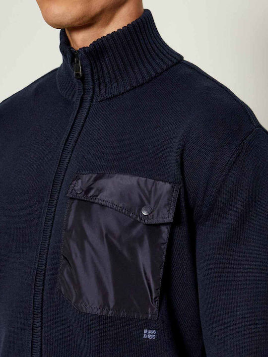 Cardigan Tricotat pentru Bărbați Dark Blue