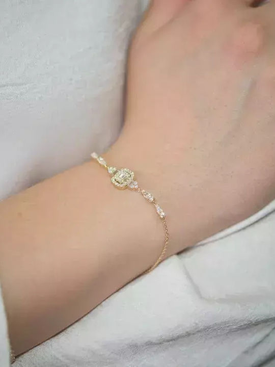 Set with Necklace , Earrings & Ring from Gold 14K with Stones