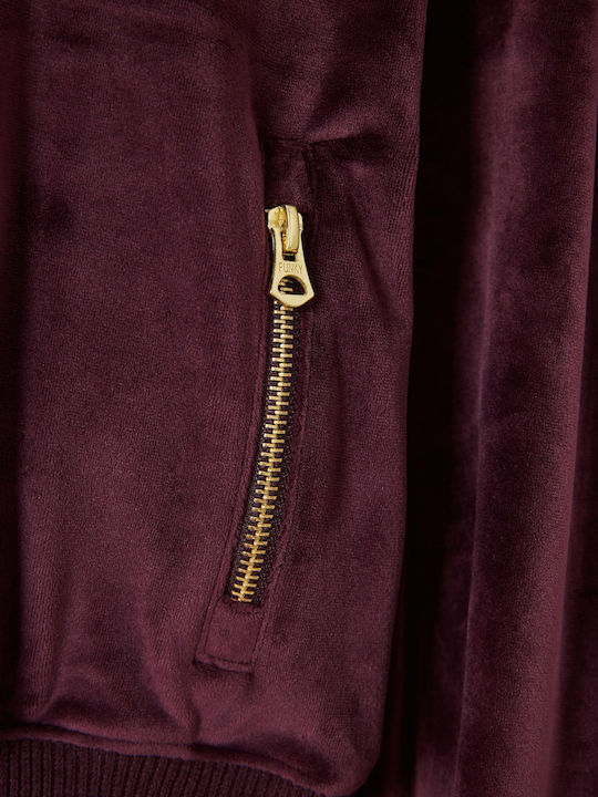 Women's Blouse Velvet Burgundy