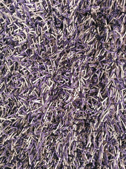 Килим Правоъгълена Shaggy White-Purple