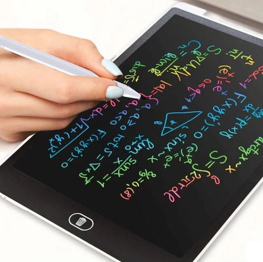 Color Lcd Drawing Writing Tablet 12" Screen Stylus White