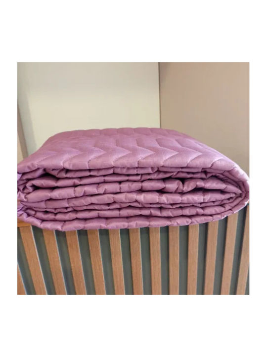 Carmel Пухено Двойно с Пълнеж Microfiber 200x220бр Mboss Dark Lila 150 г/м²Gsm