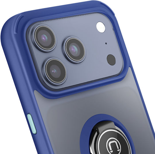 Калъф Avizar за Iphone 17 Pro с Пръстен Стойка Магнитно Закрепване Син