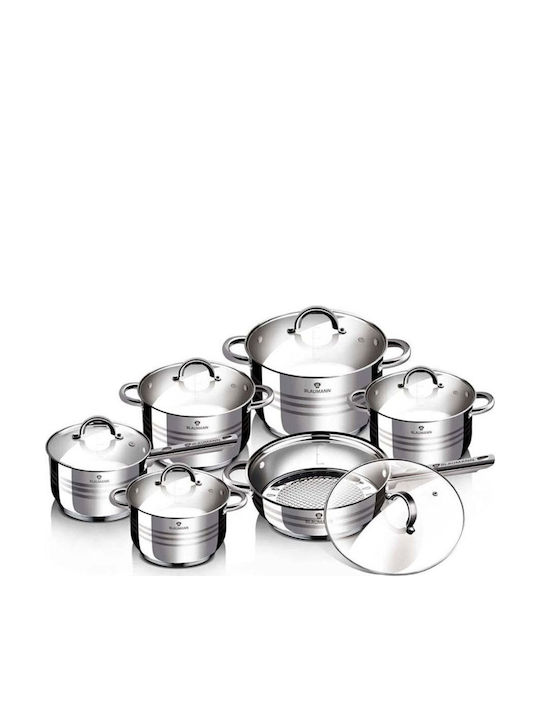 Blaumann Blaumann Kochgeschirr-Set aus Rostfreiem Stahl 6 Töpfe & Pfannen Sets