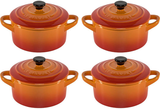 Le Creuset Oven Red Pots Set 4 Pieces Le Creuset Oven Red Pots Set 4 Pieces
