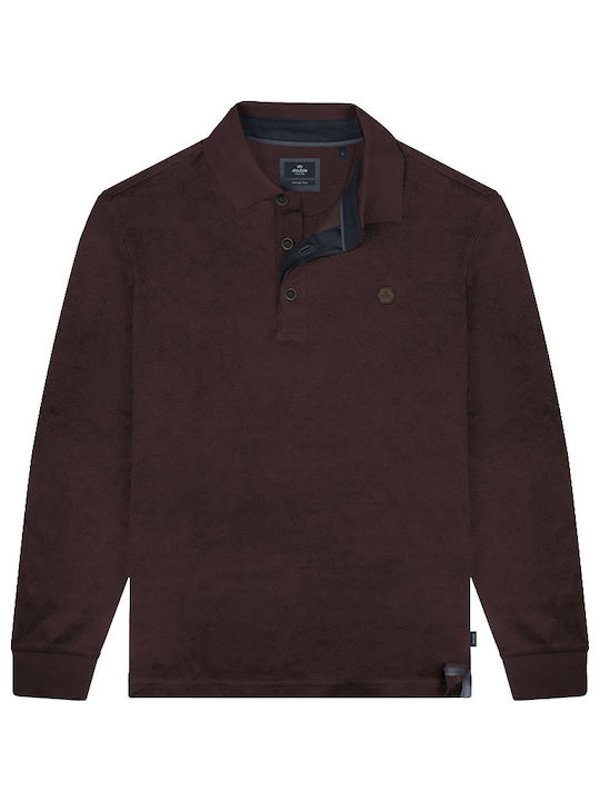 Polo Short Sleeve Burgundy Blouse