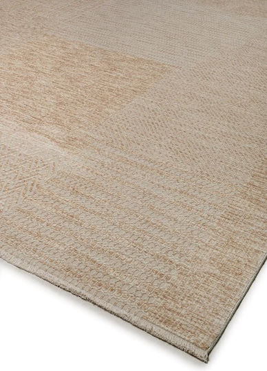 Viokarpet Eden Teppich Rechteckig Synthetisch,Polyester/Cotton/Leather Beige