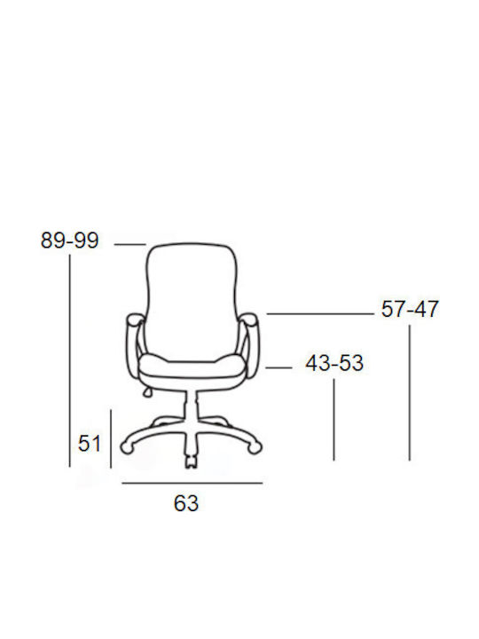 Zita Plus A900 Office Chair With Black Arms