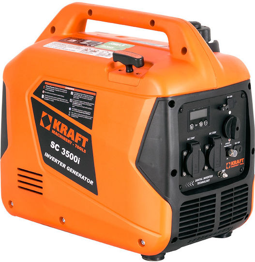 Kraft 3500i Leise Generators Inverter Benzin mit Kickstart und maximaler Leistung 3.75kVA