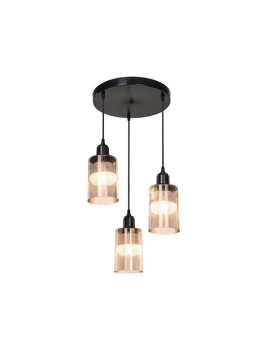 Pakketo PWL-1195 Black Ceiling Light with E27 Socket 30x30x80cm