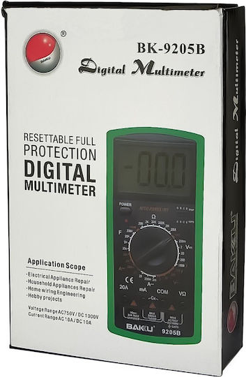 Baku BK-9205B Digitales Multimeter mit AC / DC / Widerstand / Kapazität / Temperaturmessung