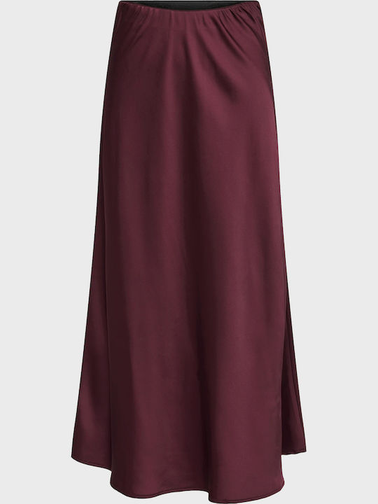 Mika Vis Σατέν Maxi Φούστα Bordeaux