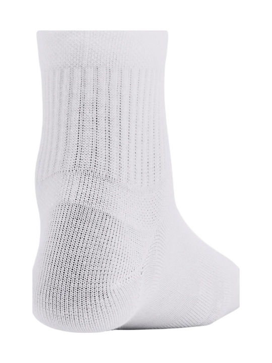 Under Armour Essential Αθλητικές Κάλτσες Λευκές 3 Ζεύγη