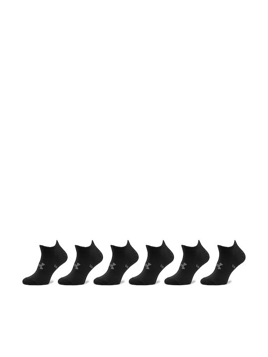 Under Armour Essential Αθλητικές Κάλτσες Μαύρες 6 Ζεύγη