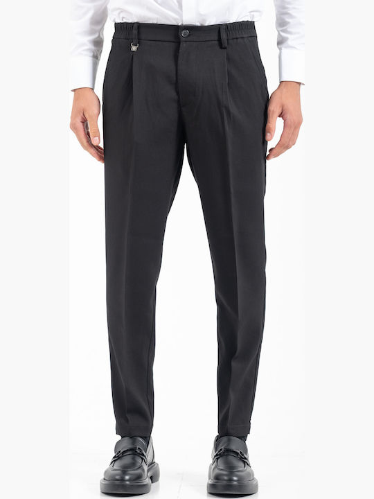Hose Elastisch in Geradem Schnitt Black