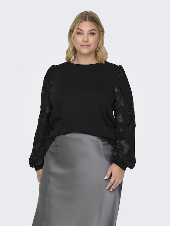 Women's Blouse Cotton Long Sleeve Floral Black