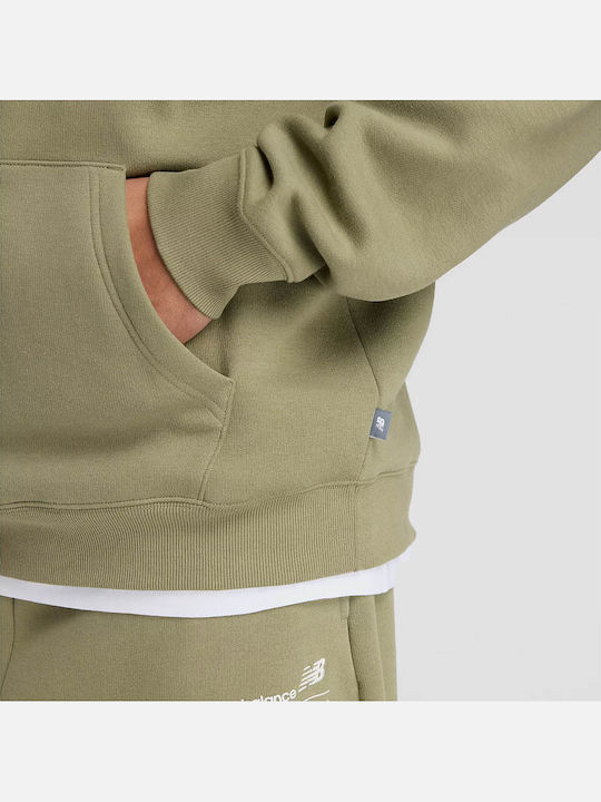 Sweatshirt With Hood Dark Olivine