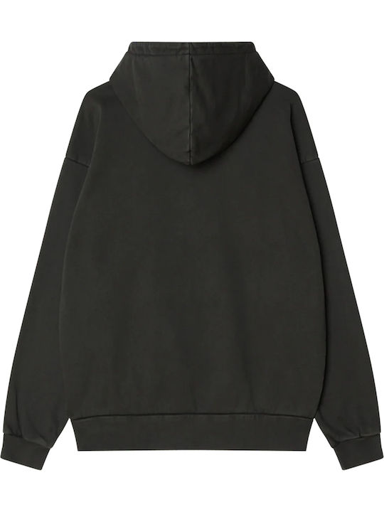 Obey Lowercase Pigment Φούτερ Pigment Pirate Black με Κουκούλα