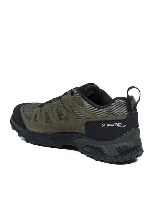 Salomon X Ward GTX Men's Waterproof Hiking Shoes with Gore-Tex Membrane Deep Lichen Green Black Olive Night