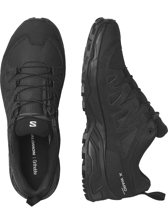 Salomon X Ward GTX Men's Hiking Shoes Waterproof with Gore-Tex Membrane Black