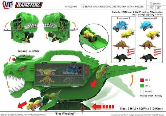 Hti Teamsterz Beast Machines Dinosaur Destroyer 1 Toy Car