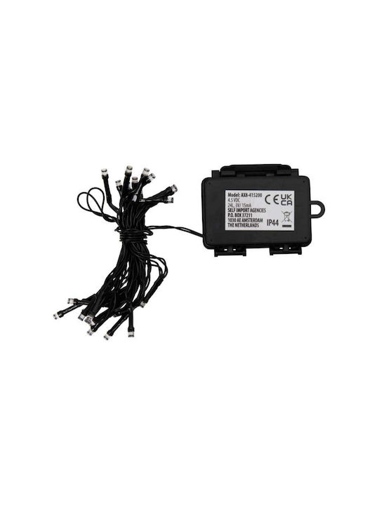 24 Lights LED 1.7m. Warm White Battery in String 1pcs