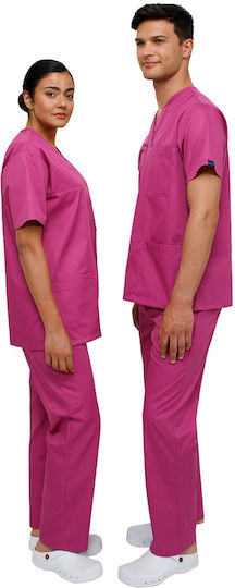 Ultima Unisex Navy Blue Pants & Blouse Set Cotton and Polyester