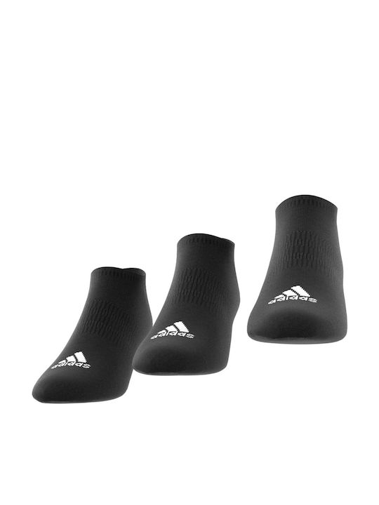 adidas Thin Light Athletic Socks Black 3 Pairs