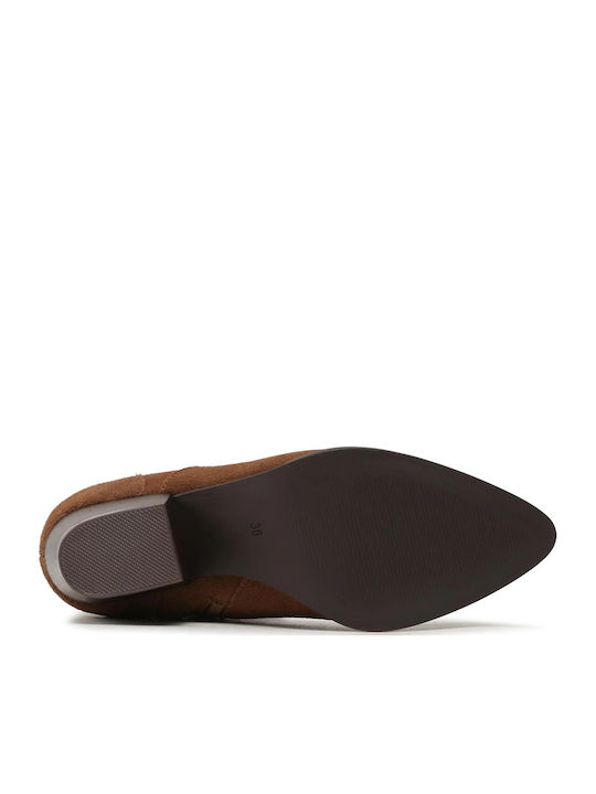 Leder Stiefeletten Damen Braun